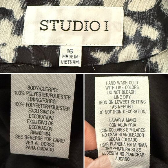 Studio 1 - Flowy Tiered Ruffle Dress - Size 16 - Sleeveless - Egyptian Neckline - Picture 7 of 13